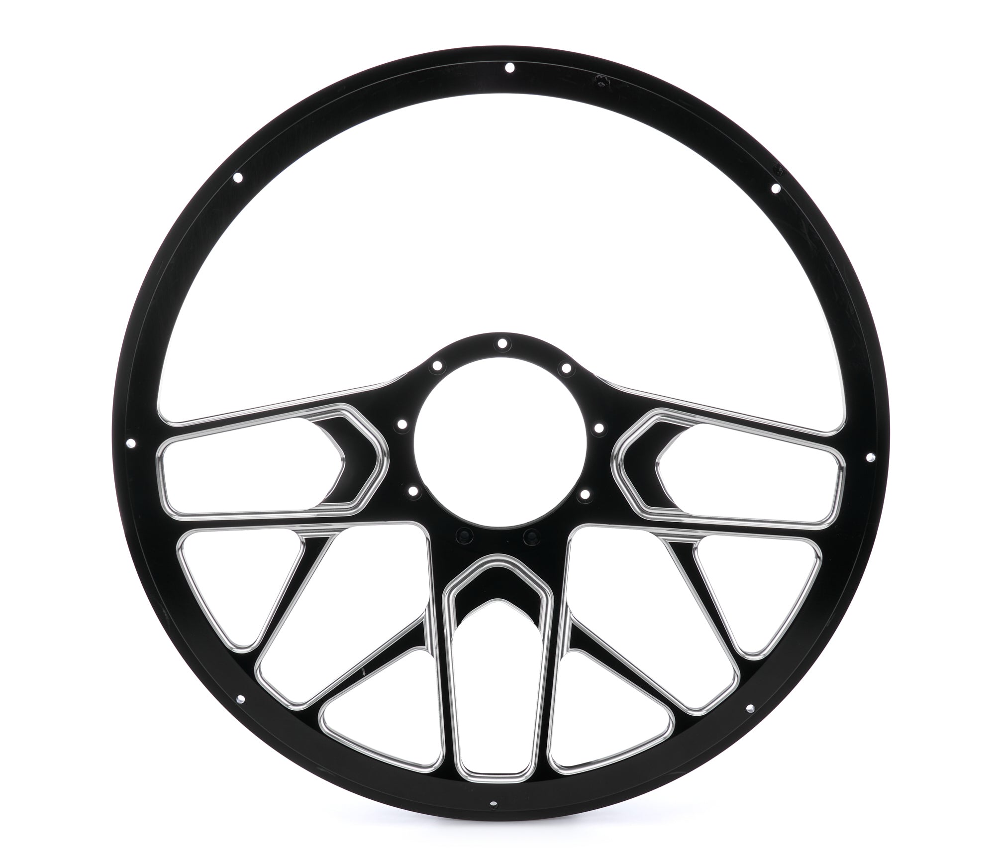 Billet Specialties BC34107 Steering Wheel 1/2 Wrap 15.5in Redline Black Billet Specialties BC34107