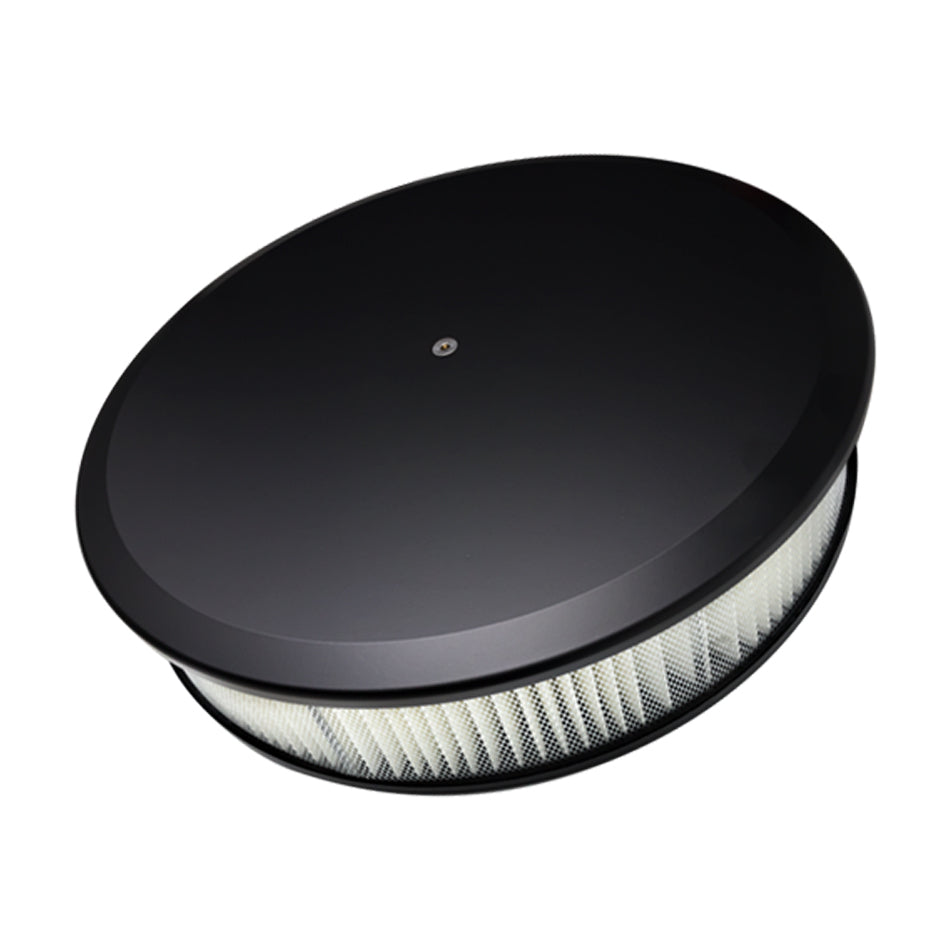 Billet Specialties BLK15829 Air Cleaner 14in Round Plain Black Billet Specialties BLK15829