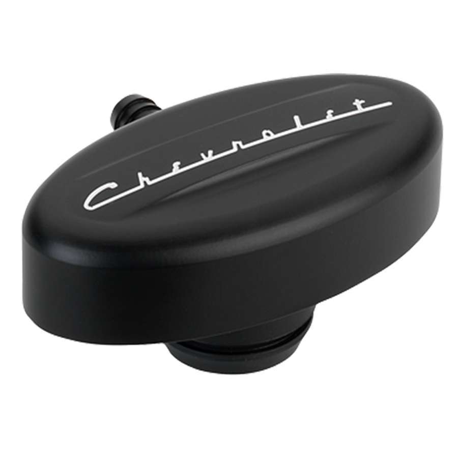 Billet Specialties BLK21923 PCV Breather 1-1/4in VC Retro Black Chevrolet Billet Specialties BLK21923