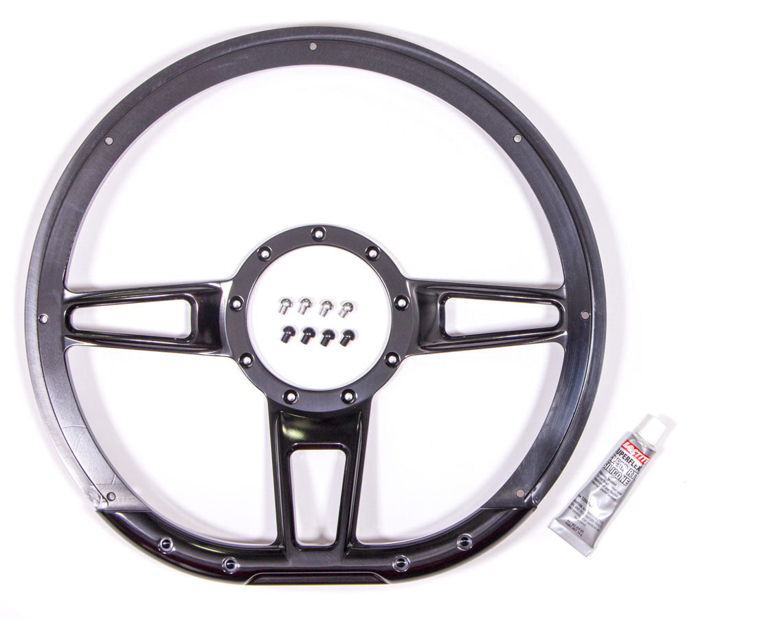 Billet Specialties BLK29409 Steering Wheel Formula D-Shaped 14in Black Billet Specialties BLK29409