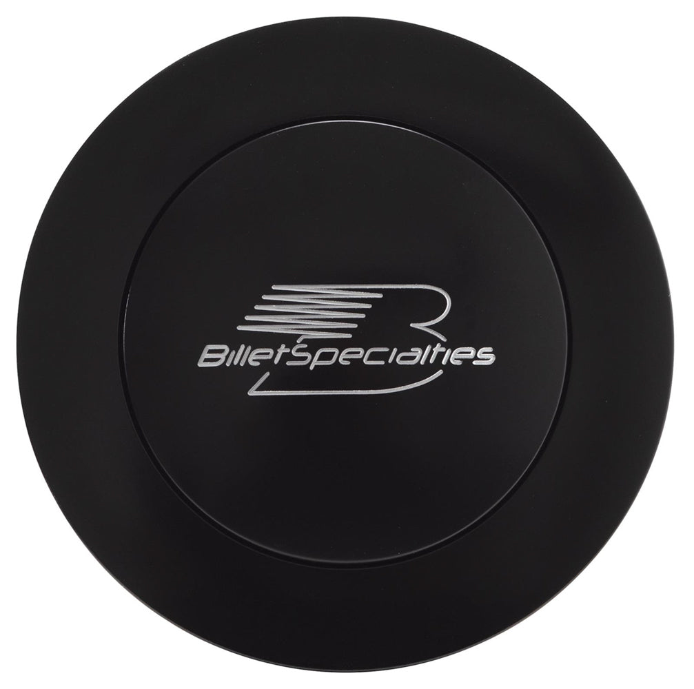 Billet Specialties BLK32625 Horn Button Large Black Billet Specialties Logo Billet Specialties BLK32625