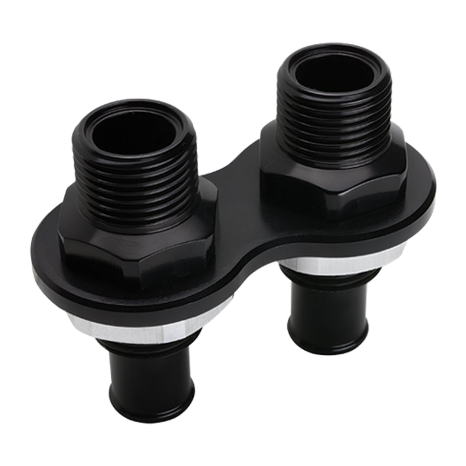 Billet Specialties BLK66825 Heat Bulkhead Push On 2-Port Black Billet Specialties BLK66825