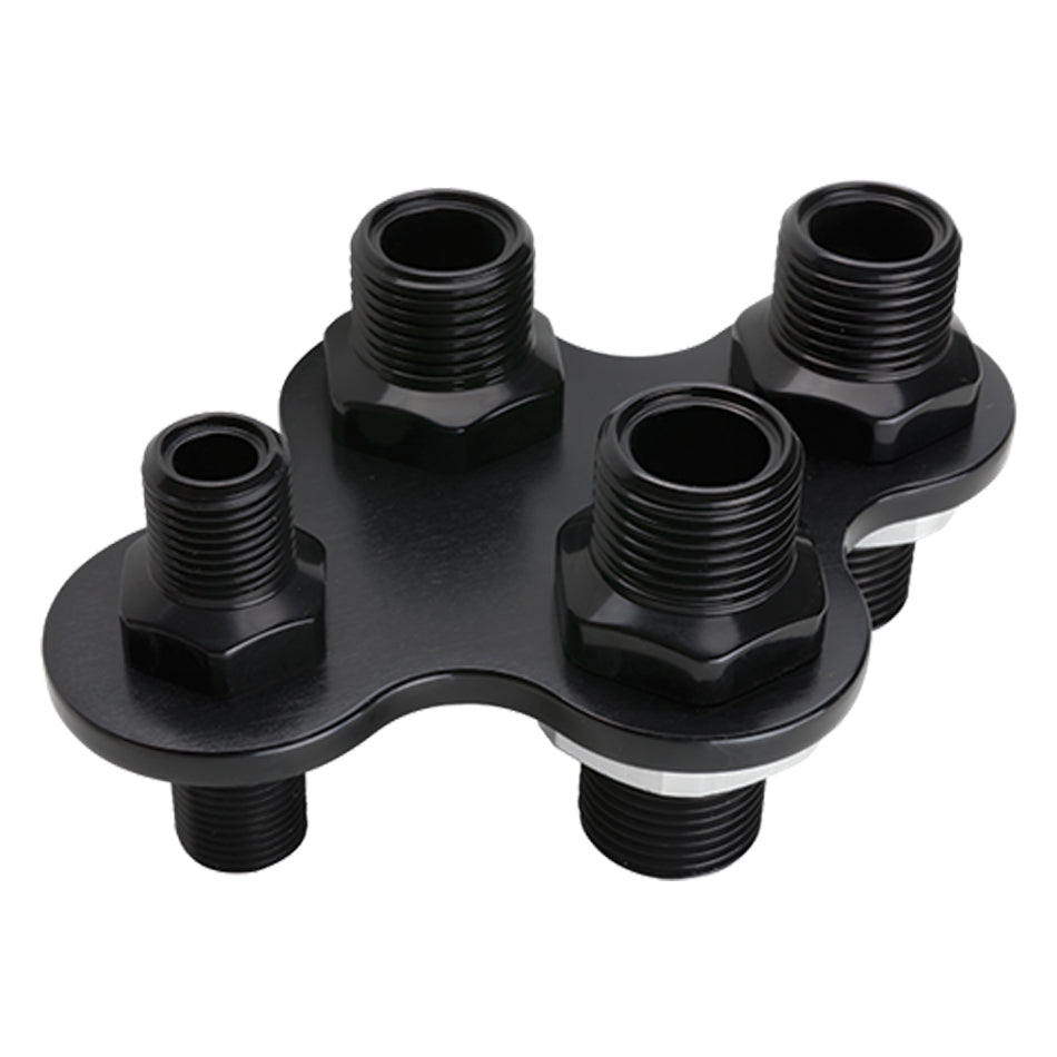 Billet Specialties BLK66920 A/C & Heat Bulkhead 4-Port Black Billet Specialties BLK66920