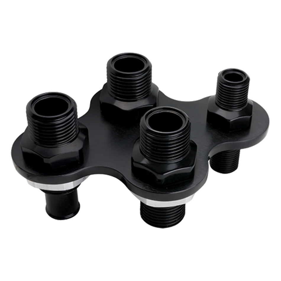Billet Specialties BLK66925 A/C & Heat Bulkhead Push On 4-Port Black Billet Specialties BLK66925