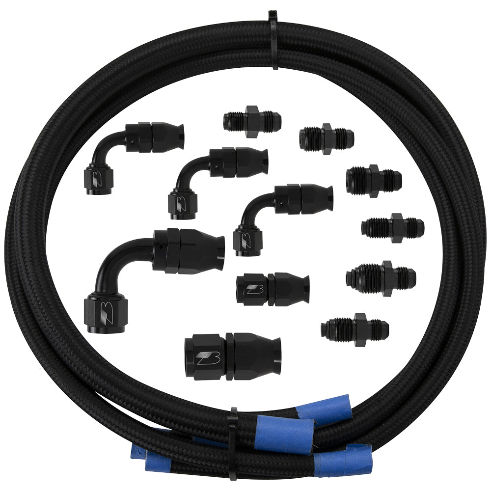 Billet Specialties BLK77900 Hose Kit Power Steering w/Remote Reservoir Billet Specialties BLK77900