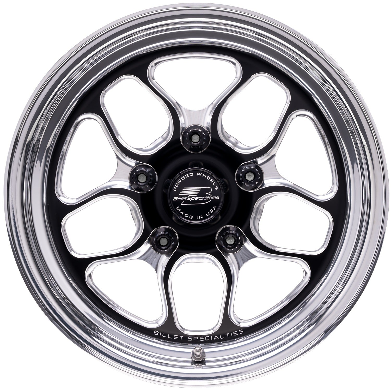 Billet Specialties BRS22540F6522 Win Lite Wheel Black 15x4 2.25 Backspace Billet Specialties BRS22540F6522