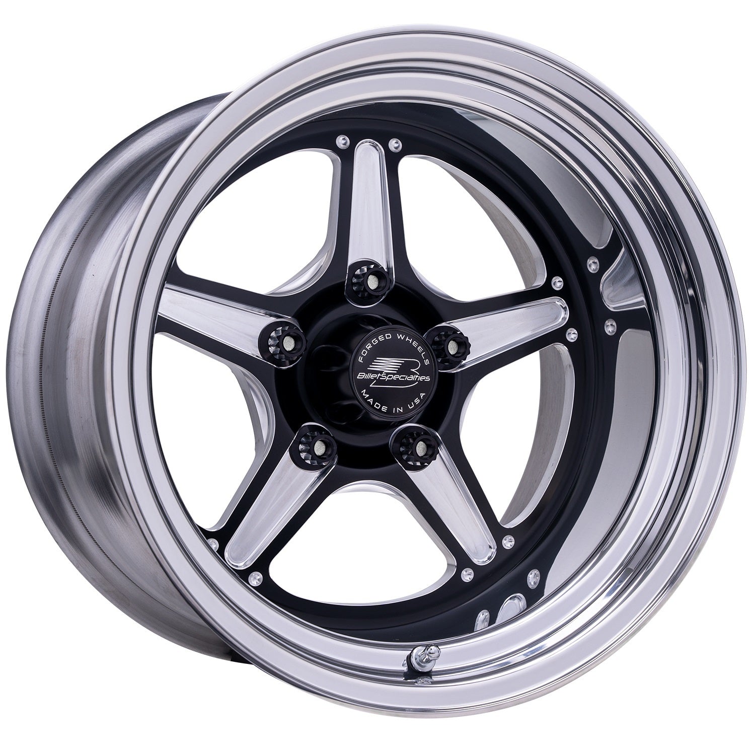 Billet Specialties BRS23510L6155 Street Lite Black Wheel 15X10 5.5IN BS Billet Specialties BRS23510L6155