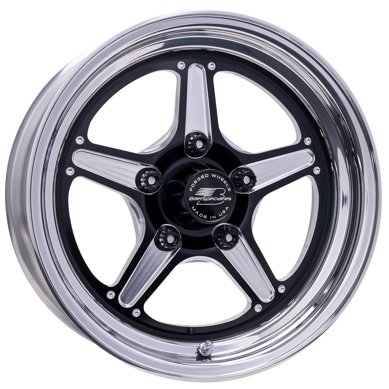 Billet Specialties BRS23540L6116 Street Lite Black Wheel 15X4 1.625IN BS Billet Specialties BRS23540L6116