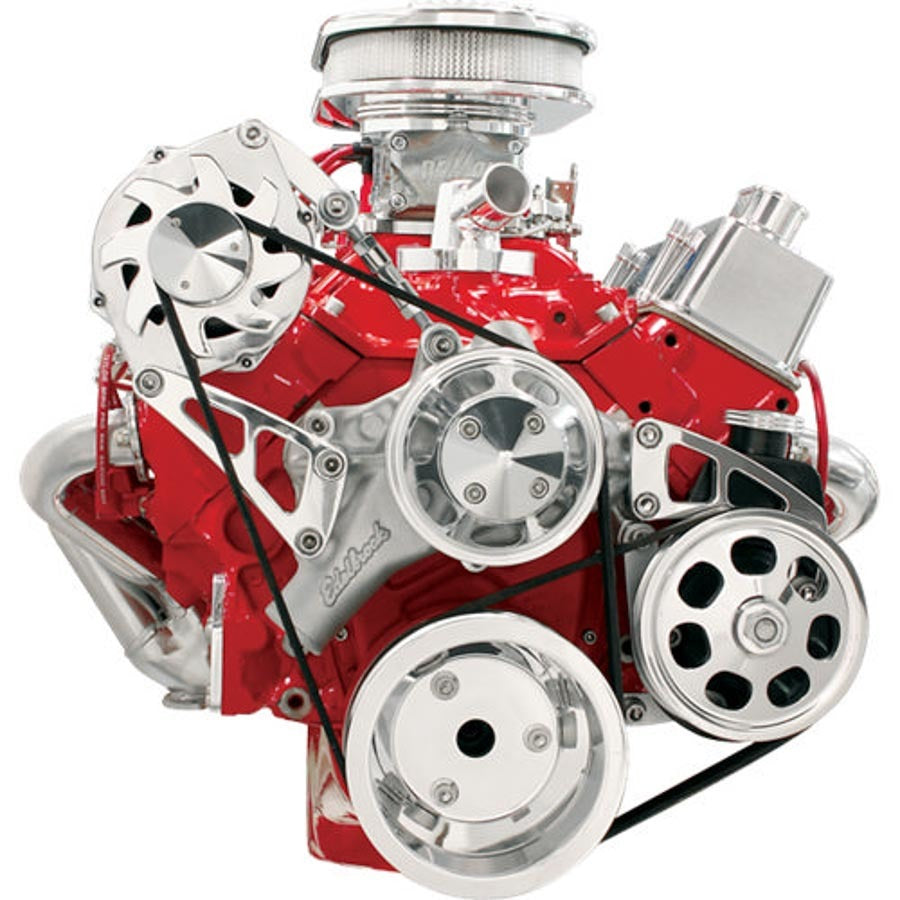 Billet Specialties FM2111PC SBC LWP Serpentine Conversion KIt Black Billet Specialties FM2111PC