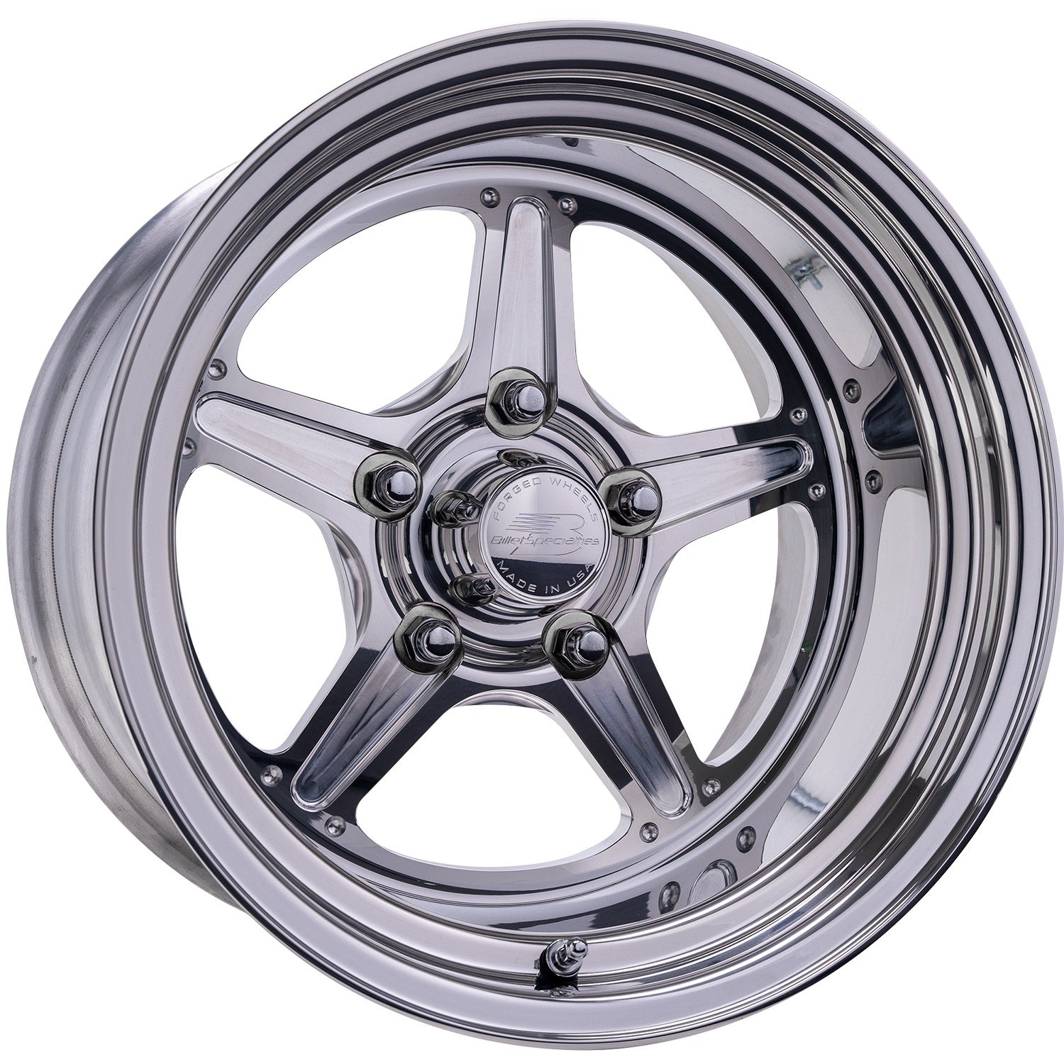 Billet Specialties RS23510L6155 Street Lite Wheel 15X10 5.5 BS 5X4.75 BC Billet Specialties RS23510L6155