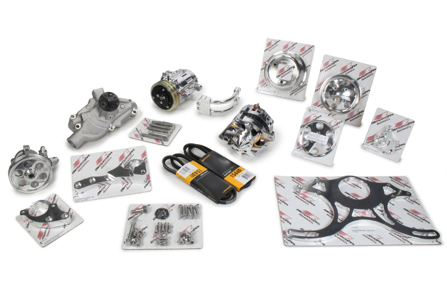 Billet Specialties V3220 SBC V-Trac Pulley Sys. Billet Specialties V3220