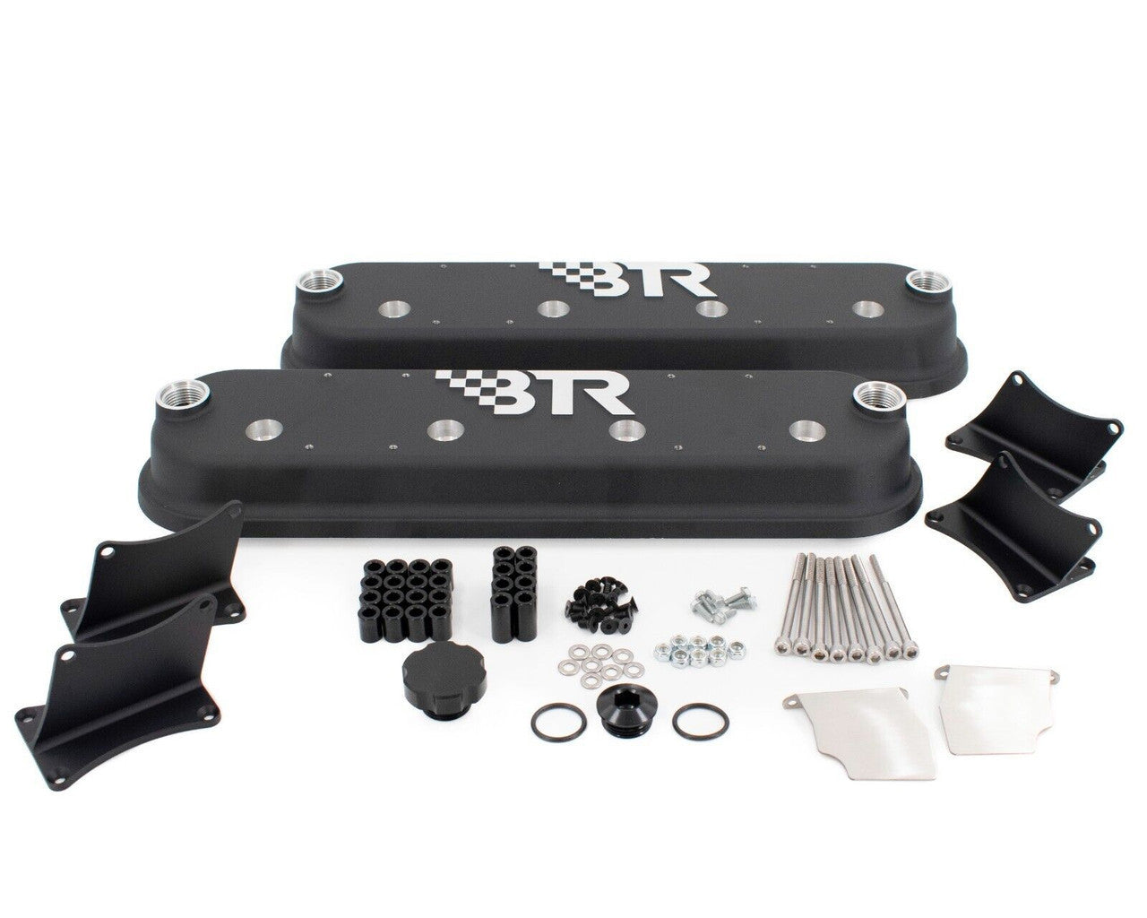 Brian Tooley Racing VCA-02-BLK-CM Valve Covers w/Coil Mounts - Black Brian Tooley Racing VCA-02-BLK-CM