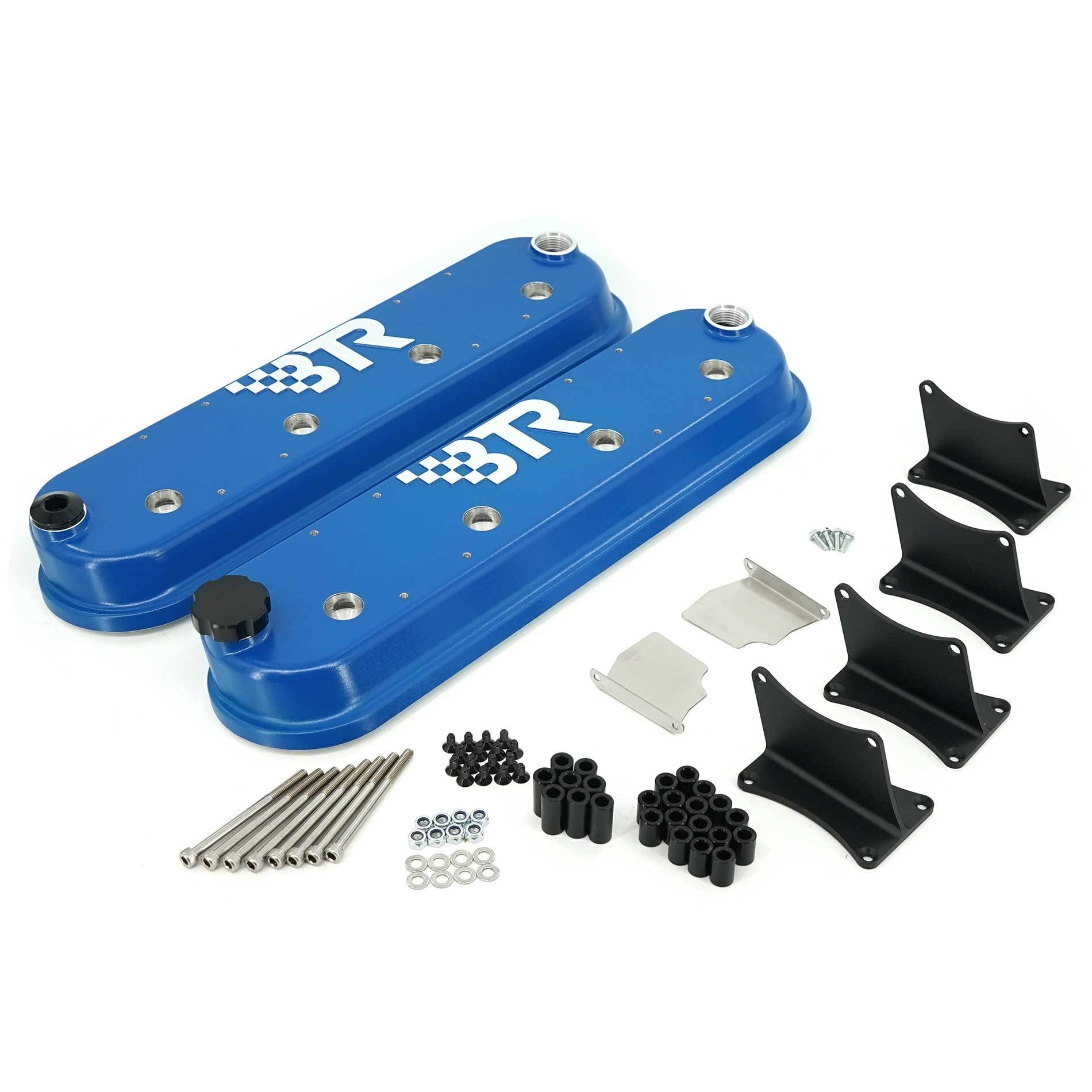 Brian Tooley Racing VCA-02-Blue-CM Blue LS Valve Covers w/Coil Mounts Brian Tooley Racing VCA-02-Blue-CM