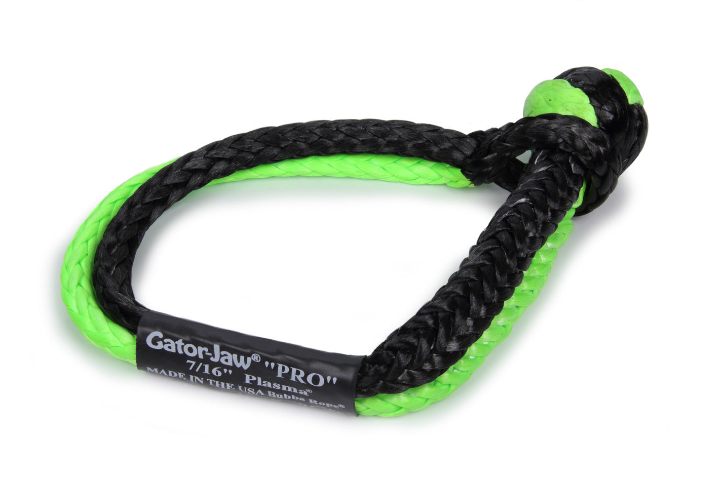 Bubba Rope 176745PROGB 7/16in Gator Jaw Soft Shackle Green/Black Bubba Rope 176745PROGB