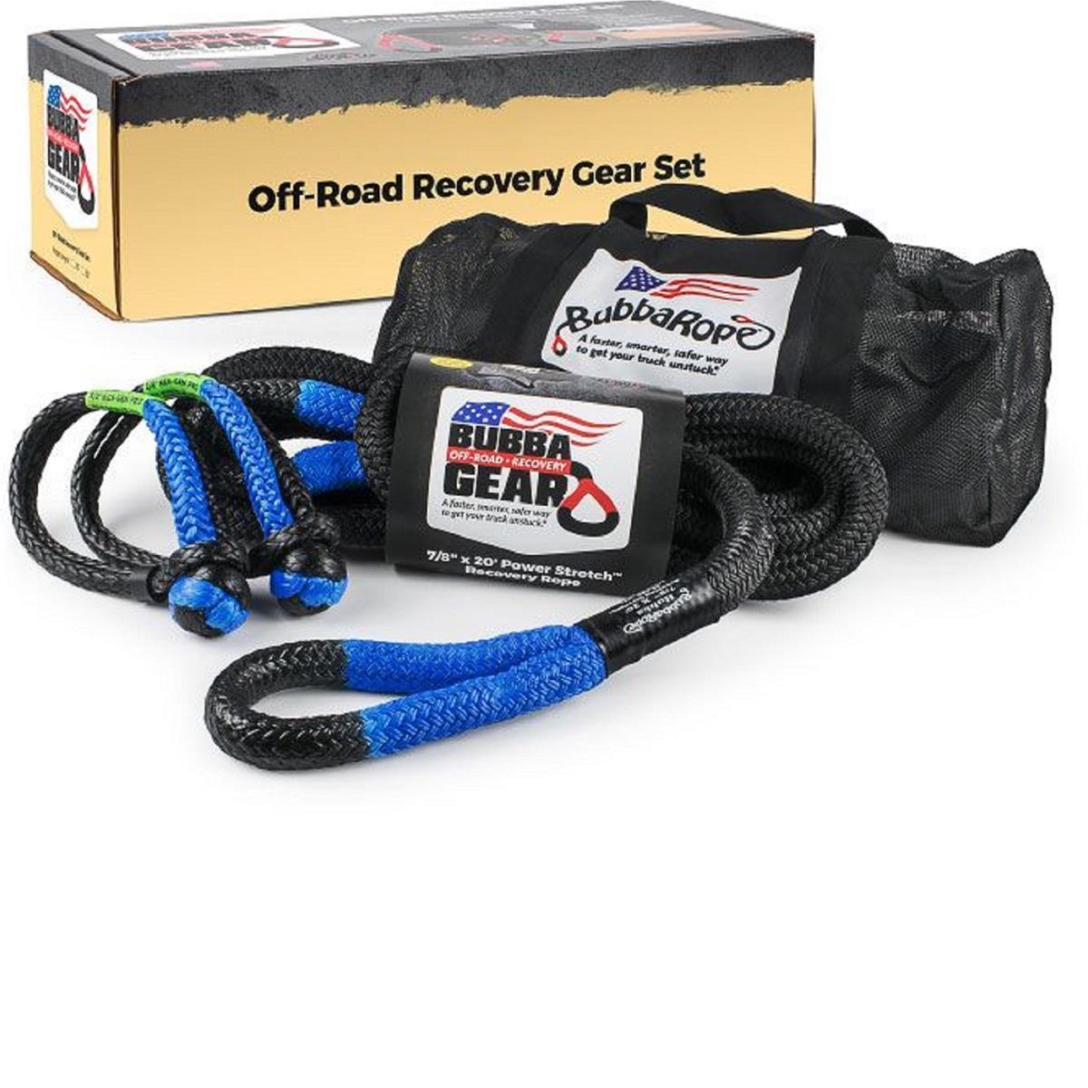 Bubba Rope 176860BLG Truck Recovery Gear Set 7/8in x 20ft Black/Blue Bubba Rope 176860BLG