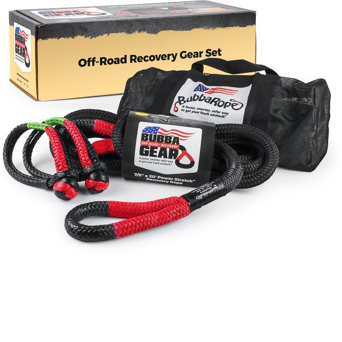 Bubba Rope 176880RDG Truck Recovery Gear Set 7/8in x 30ft Black/Red Bubba Rope 176880RDG