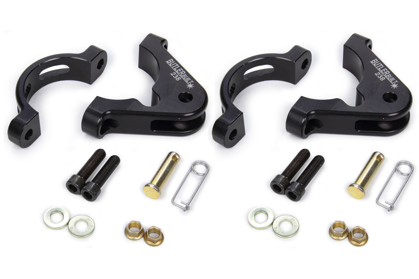 Butler Built BBP-4921-1-CA-238-2 2-3/8 Axle Tether Clamps Only Pair Butler Built BBP-4921-1-CA-238-2