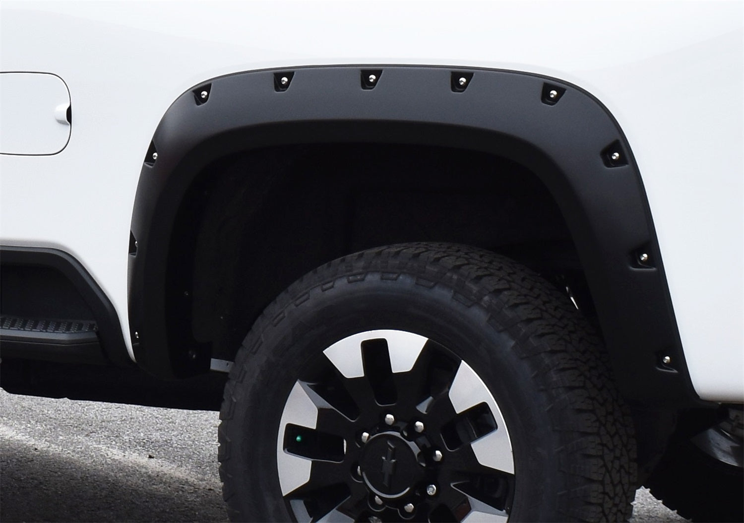 Bushwacker 40154-02 Pocket Style® Fender Flares; 2 pc; Rear; Black; Smooth Finish; Bushwacker 40154-02