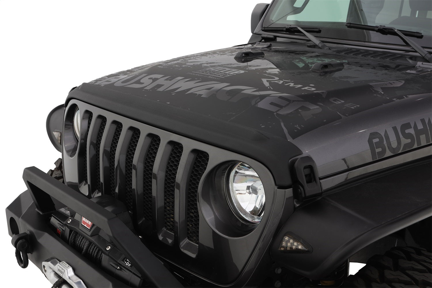 Bushwacker 14093 TrailArmor™ Hood Stone Guard; Black; Bushwacker 14093
