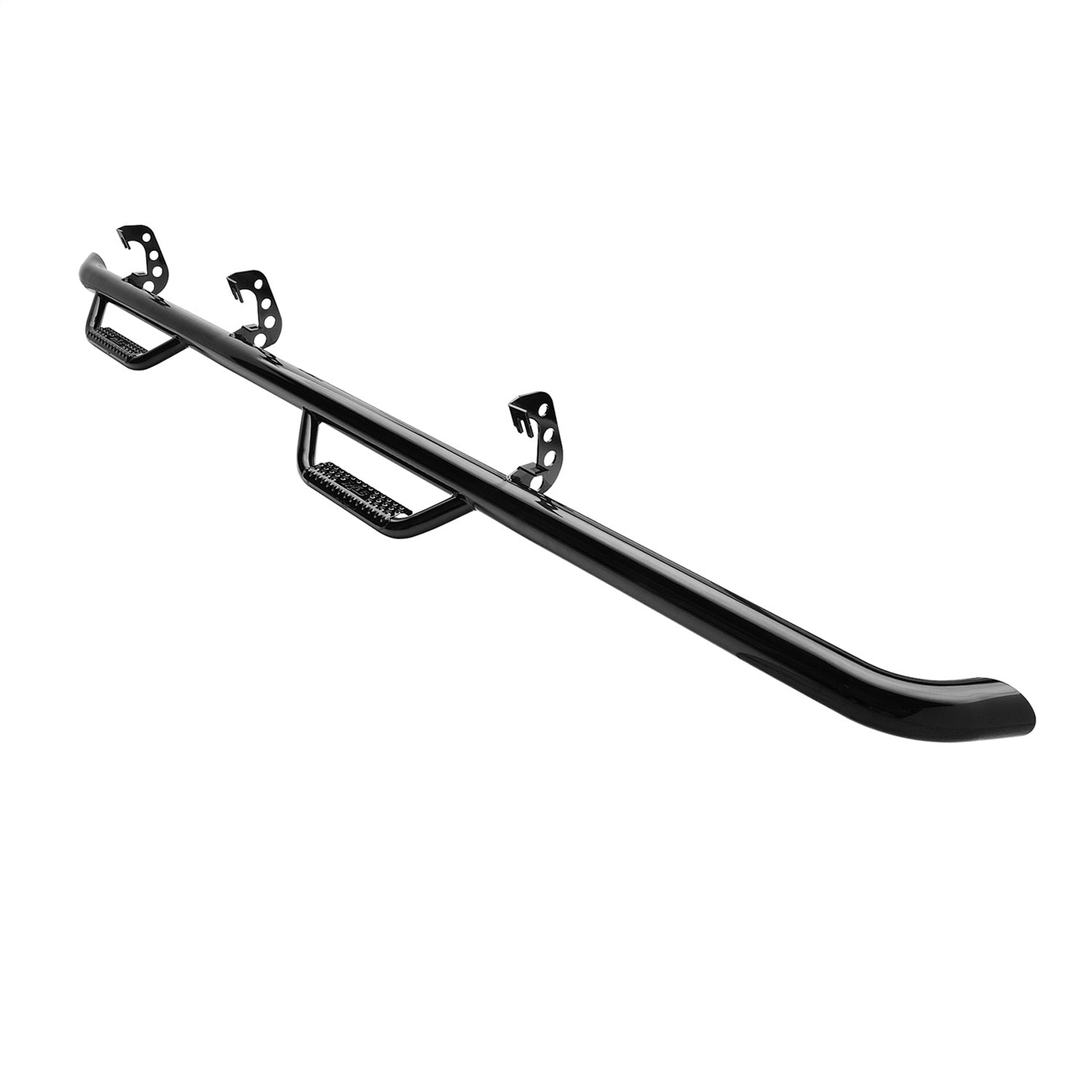 N-Fab Nerf Step Wheel-To-Wheel; Black Powder Coat; 4 Step; Smittybilt C11100CC