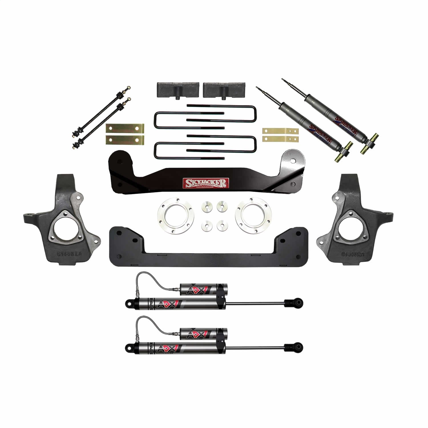 Skyjacker C7361PK-X 4 In. Suspension Lift Kit With ADX 2.0 Remote Reservoir Shocks. Skyjacker C7361PK-X