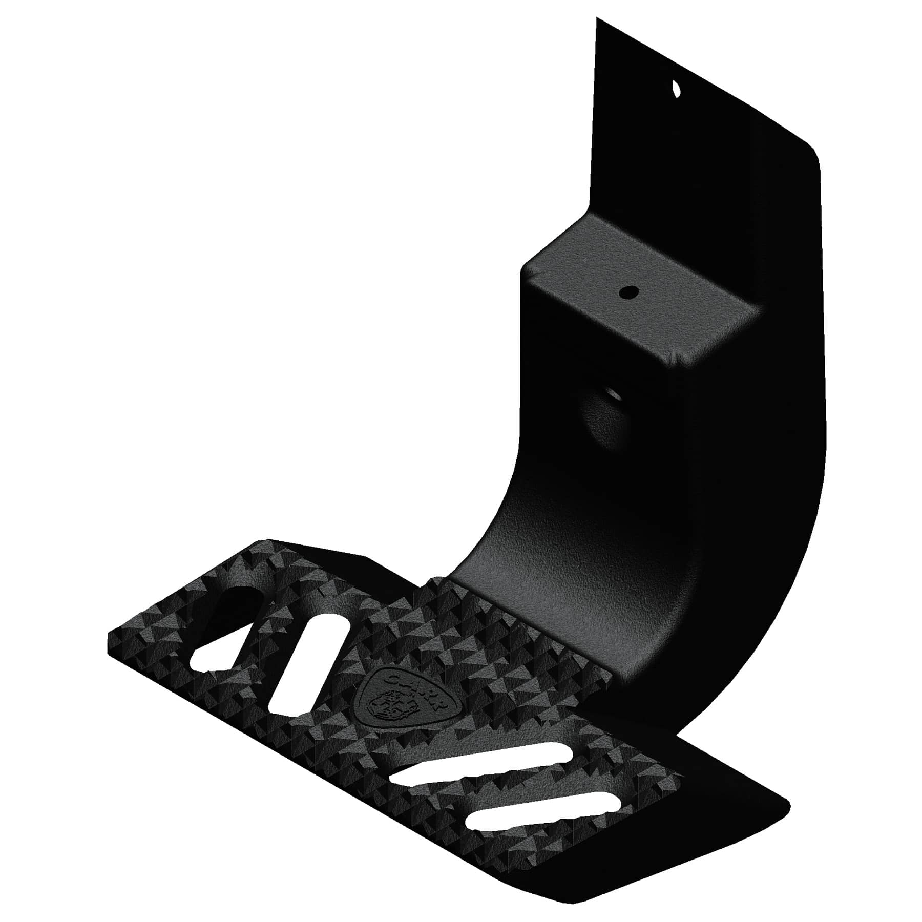Carr 140101-1 MAXno-drill Side Step - (Step Surf NOT Illuminated) - XP3 Black Powder Coat - (Single) Carr 140101-1