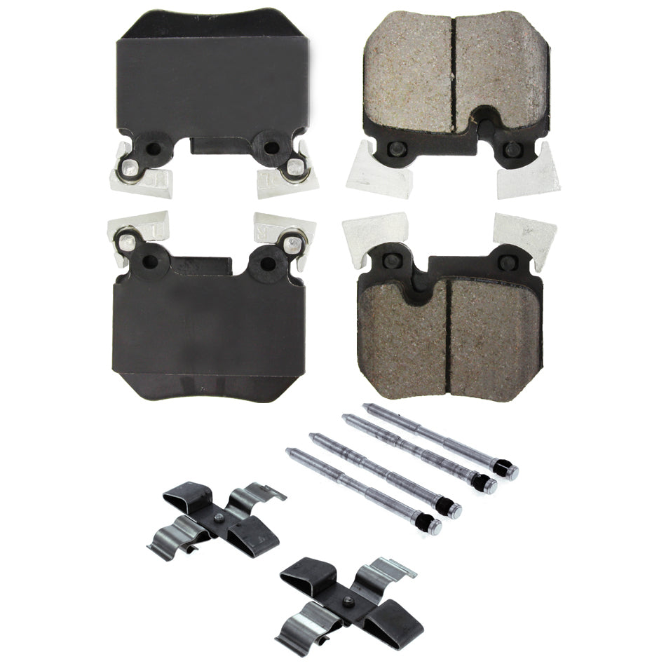 Centric Parts 105.1372 Posi-Quiet Ceramic Brake Pads with Shims and Har Centric Parts 105.1372