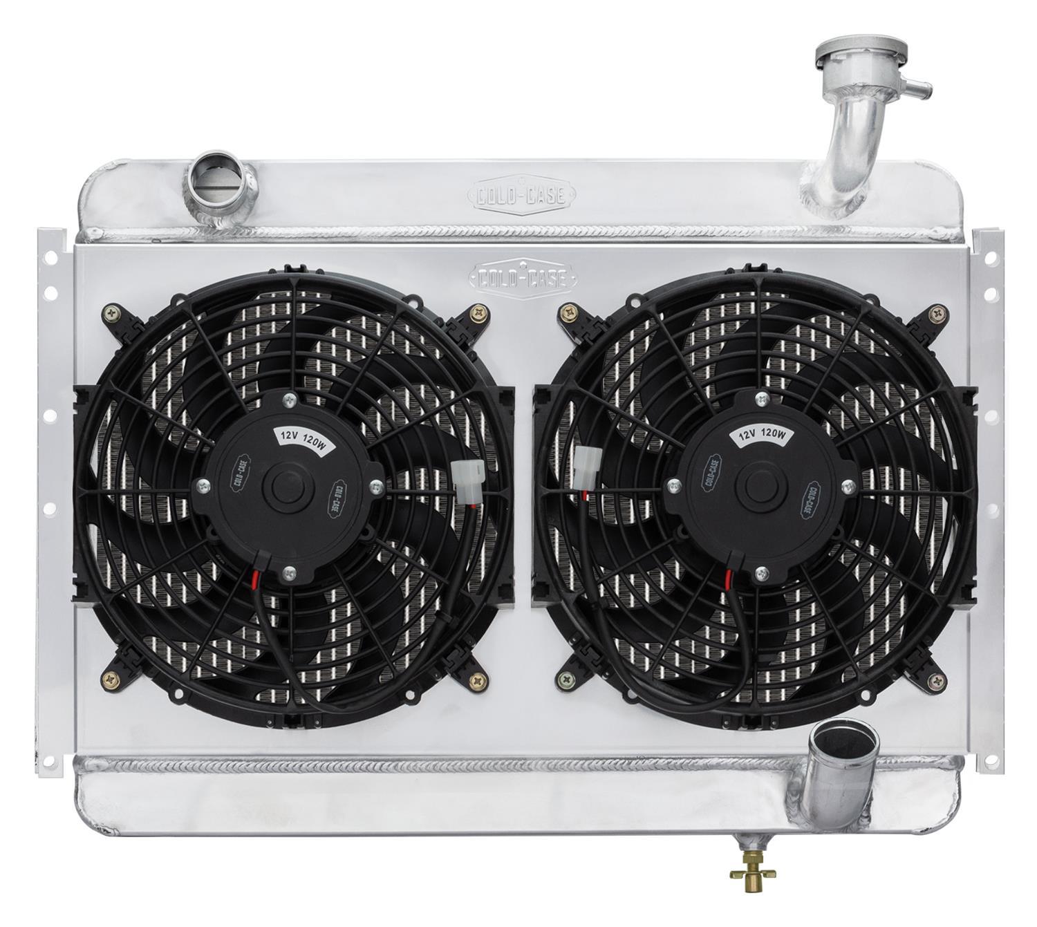 COLD-CASE Radiators CHV710K 56-60 Corvette Radiator w/ Dual 12in Fan Kit COLD-CASE Radiators CHV710K