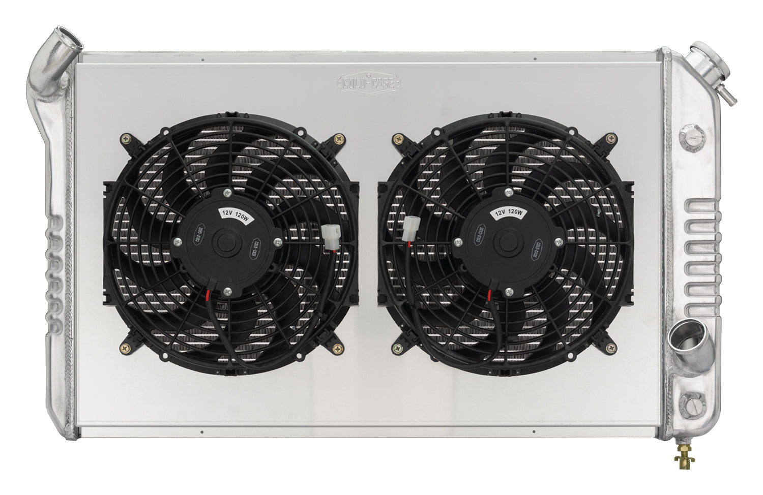 COLD-CASE Radiators CHV716AK 73-76 Corvette Radiator w/ Dual 12in Fan Kit COLD-CASE Radiators CHV716AK