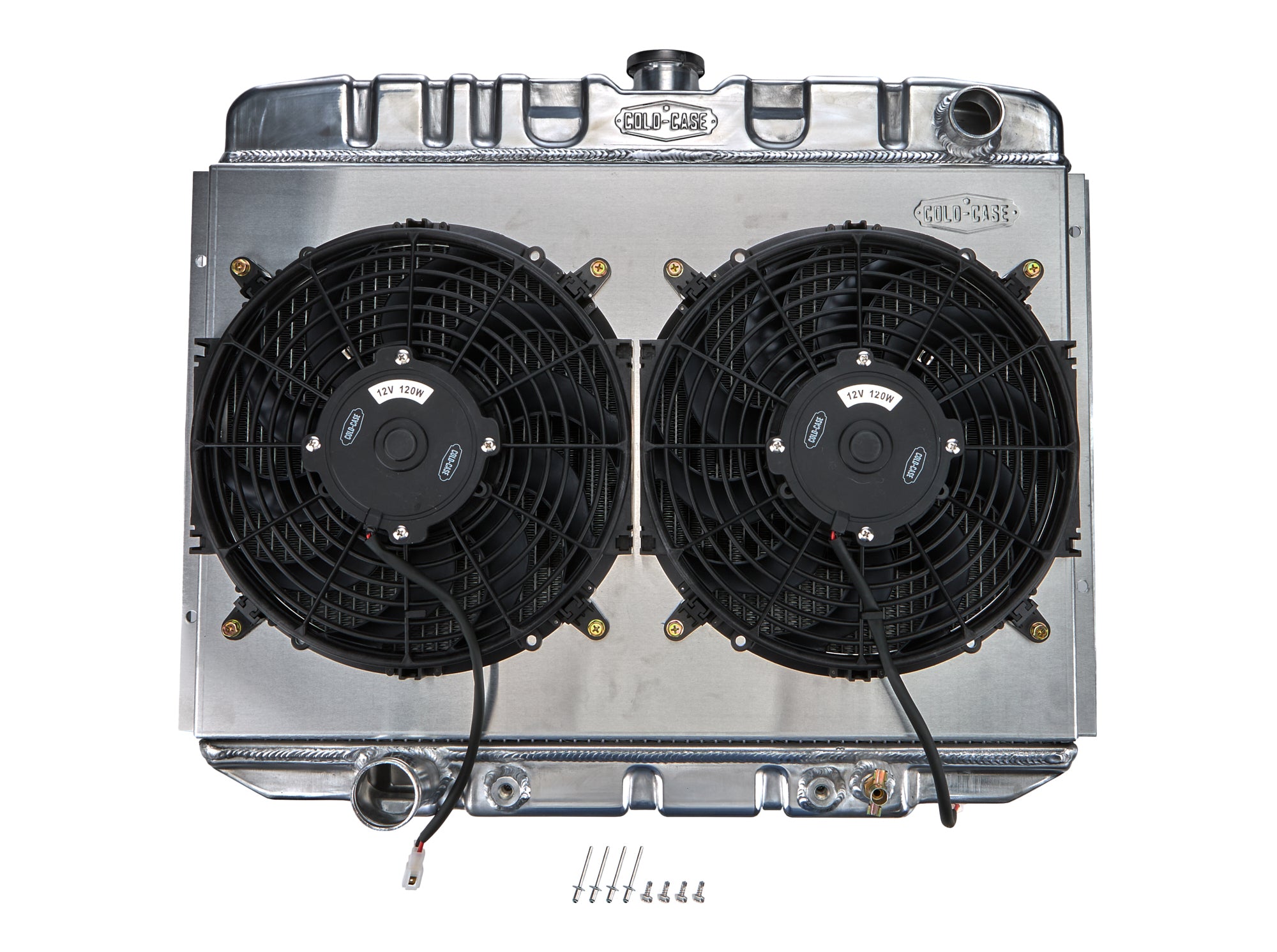 COLD-CASE Radiators FOM588AK 67-70 Mustang BB 24in Ra diator & 16 Fan Kit AT COLD-CASE Radiators FOM588AK