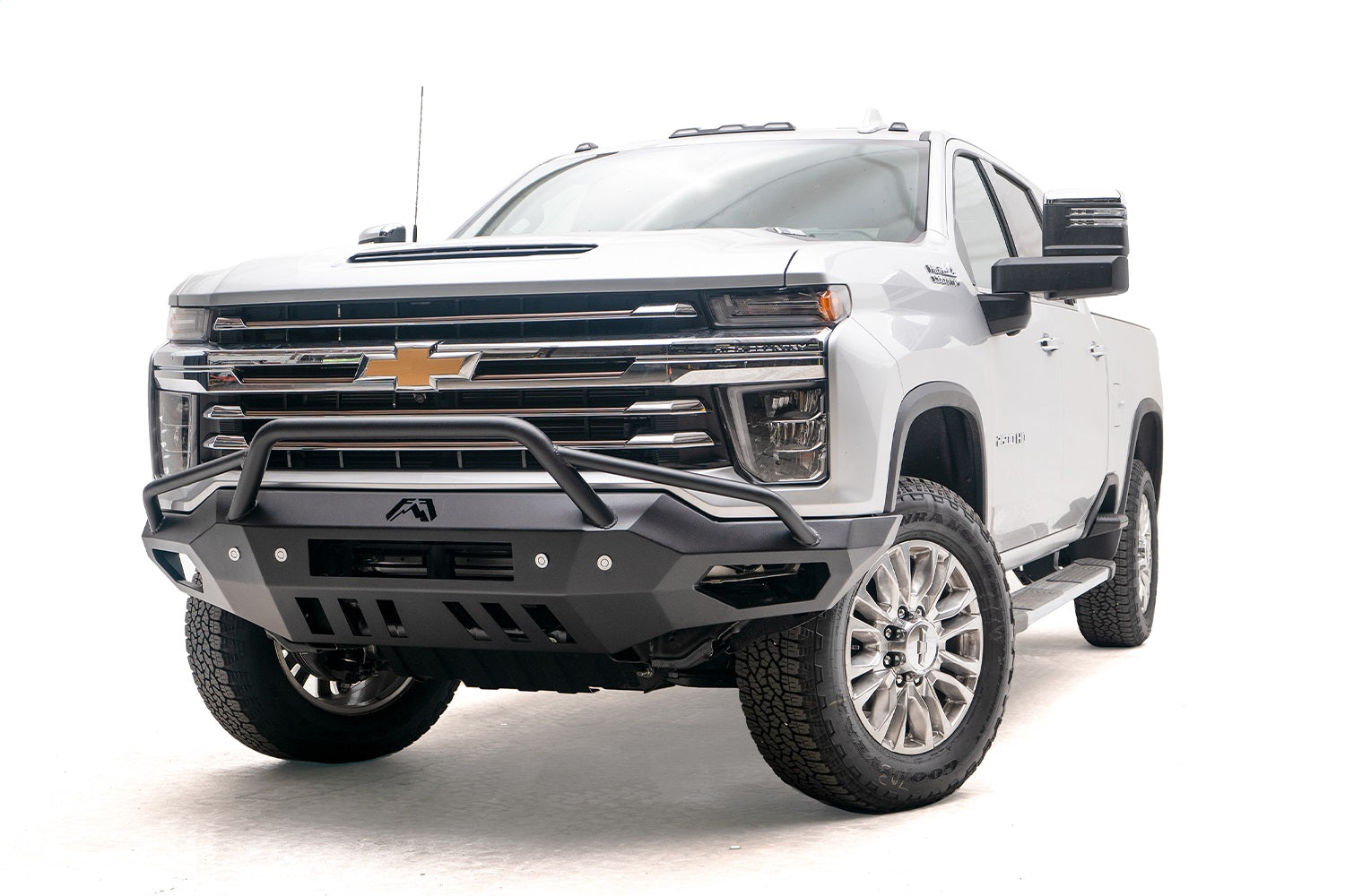 Fab Fours CH20-V4952-B Vengeance Front Bumper; Uncoated/Paintable; w/Pre Runner Guard; Fab Fours CH20-V4952-B