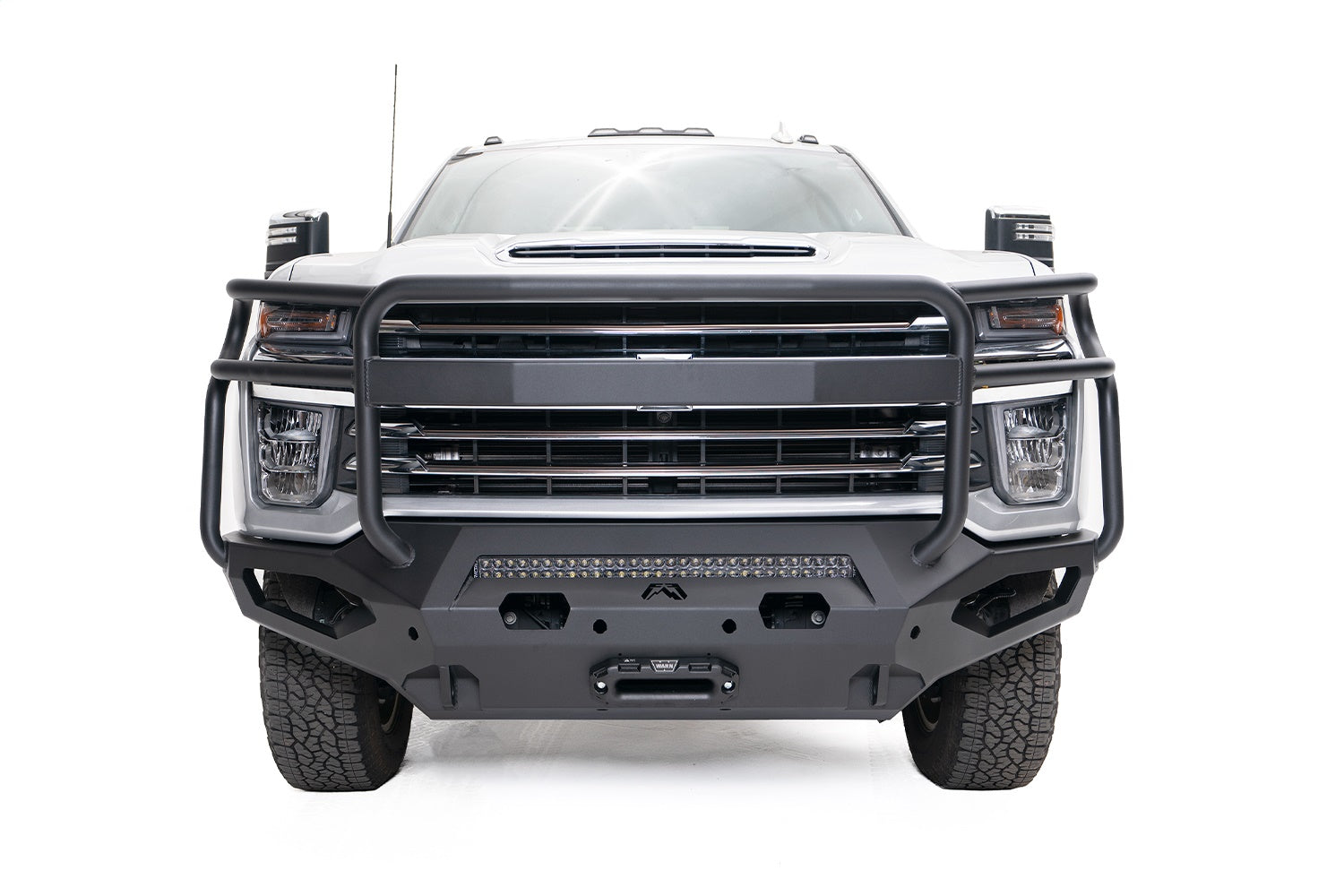Fab Fours CH20-X4950-B Matrix Front Bumper; w/Full Guard; Bare; Fab Fours CH20-X4950-B