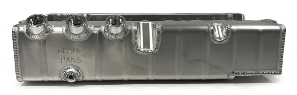 Champ Pans PRO172R3A SBC Alum. DS Oil Pan 3 O-Ring Ports 4.25 Deep Champ Pans PRO172R3A