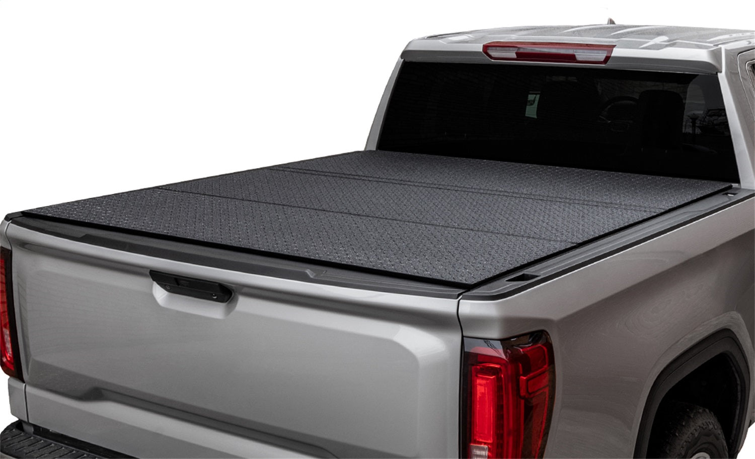 ACI B4020039 LOMAX™ Hard Tri-Fold Cover; Black Diamond Mist Finish; Split Rail; ACI B4020039