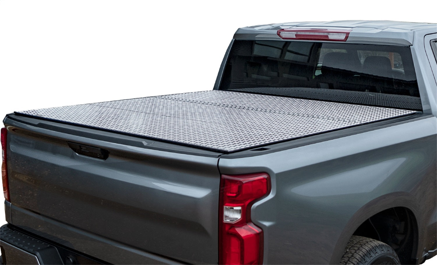 ACI B2050049 LOMAX™ Hard Tri-Fold Cover; Diamond Plate Finish; Split Rail; ACI B2050049