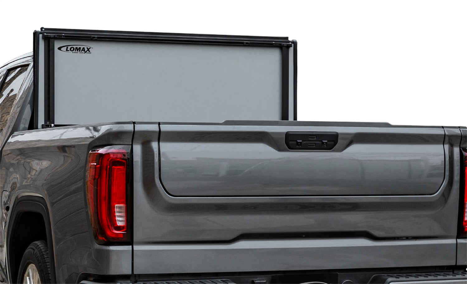 ACI G3020029 LOMAX™ Stance™ Hard Tri-Fold Cover; Black Urethane Finish; Single Rail; ACI G3020029