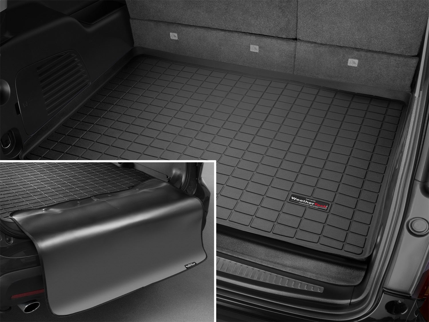 Weathertech 40678SK Cargo Liner w/Bumper Protector; Black; Behind 3rd Row Seating; Weathertech 40678SK