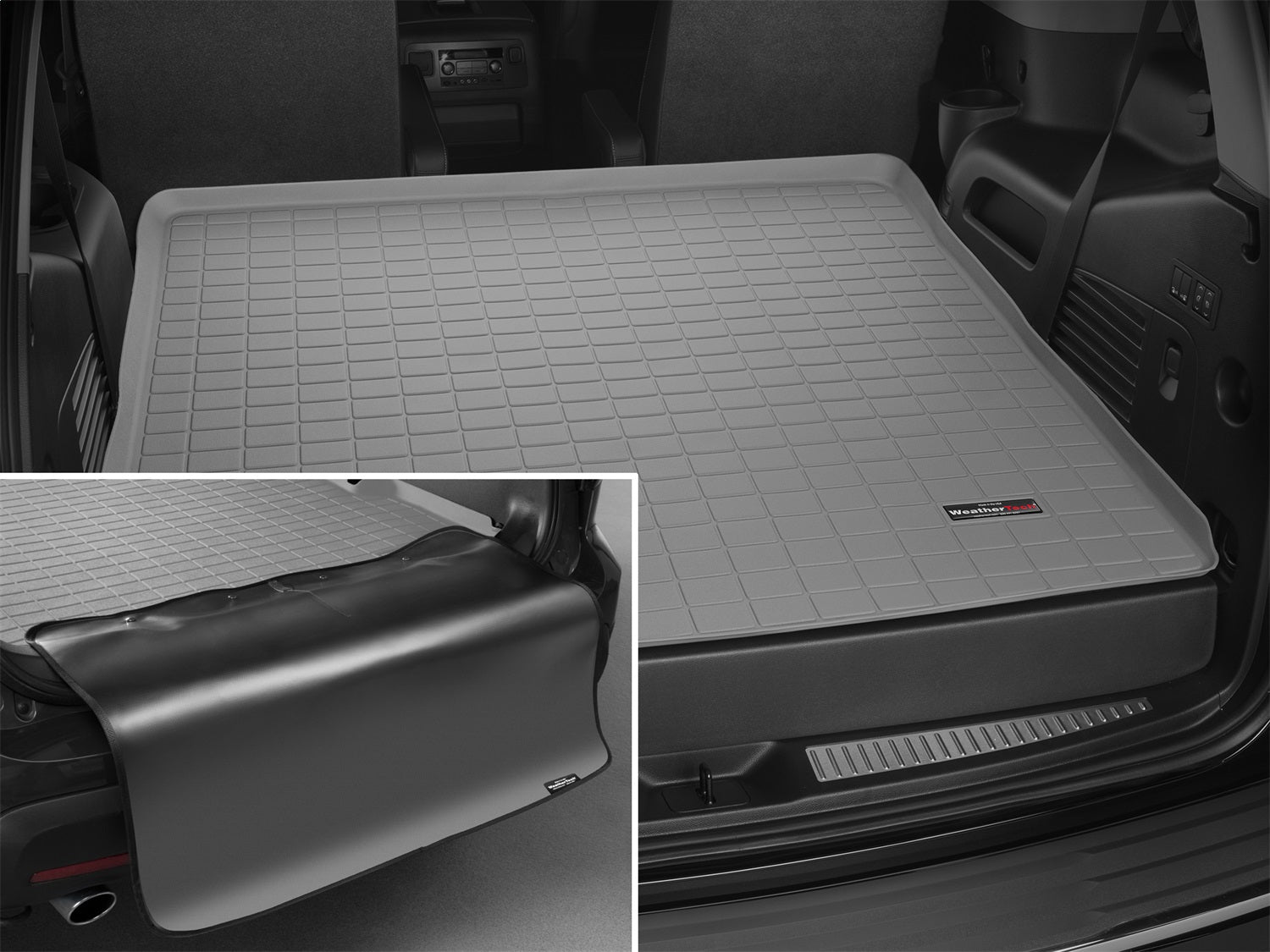 Weathertech 42710SK Cargo Liner w/Bumper Protector; Gray; Behind 2nd Row Seating; Weathertech 42710SK