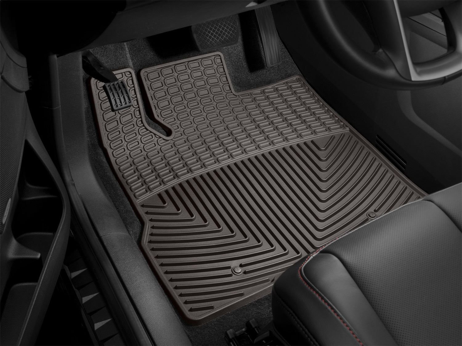 Weathertech W570CO All Weather Floor Mats; Cocoa; Front; Weathertech W570CO