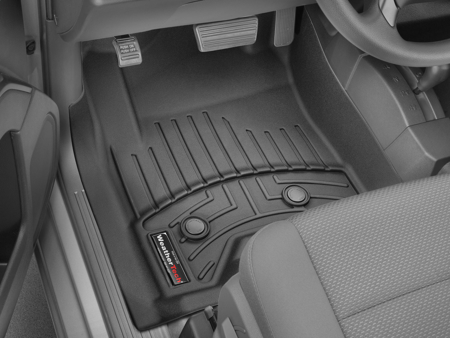 Weathertech 4416121V FloorLiner™ DigitalFit®; Black; Front; Over The Hump; Weathertech 4416121V