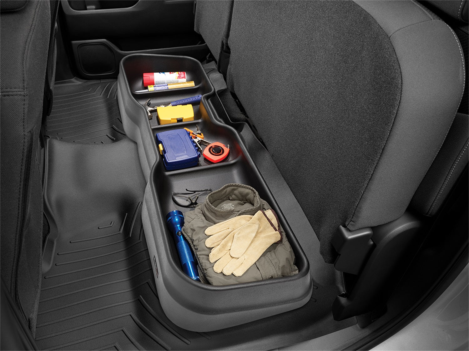 Weathertech 4S013 Under Seat Storage System; Black; Weathertech 4S013