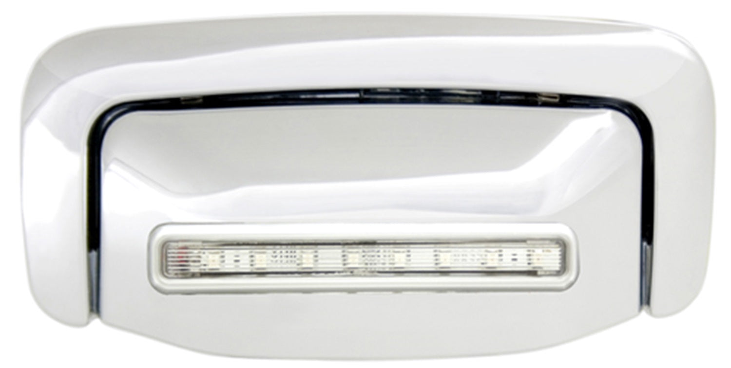 LED Liftgate Handle; Chrome w/Red LED/Clear Lens; IPCW CLR00CT