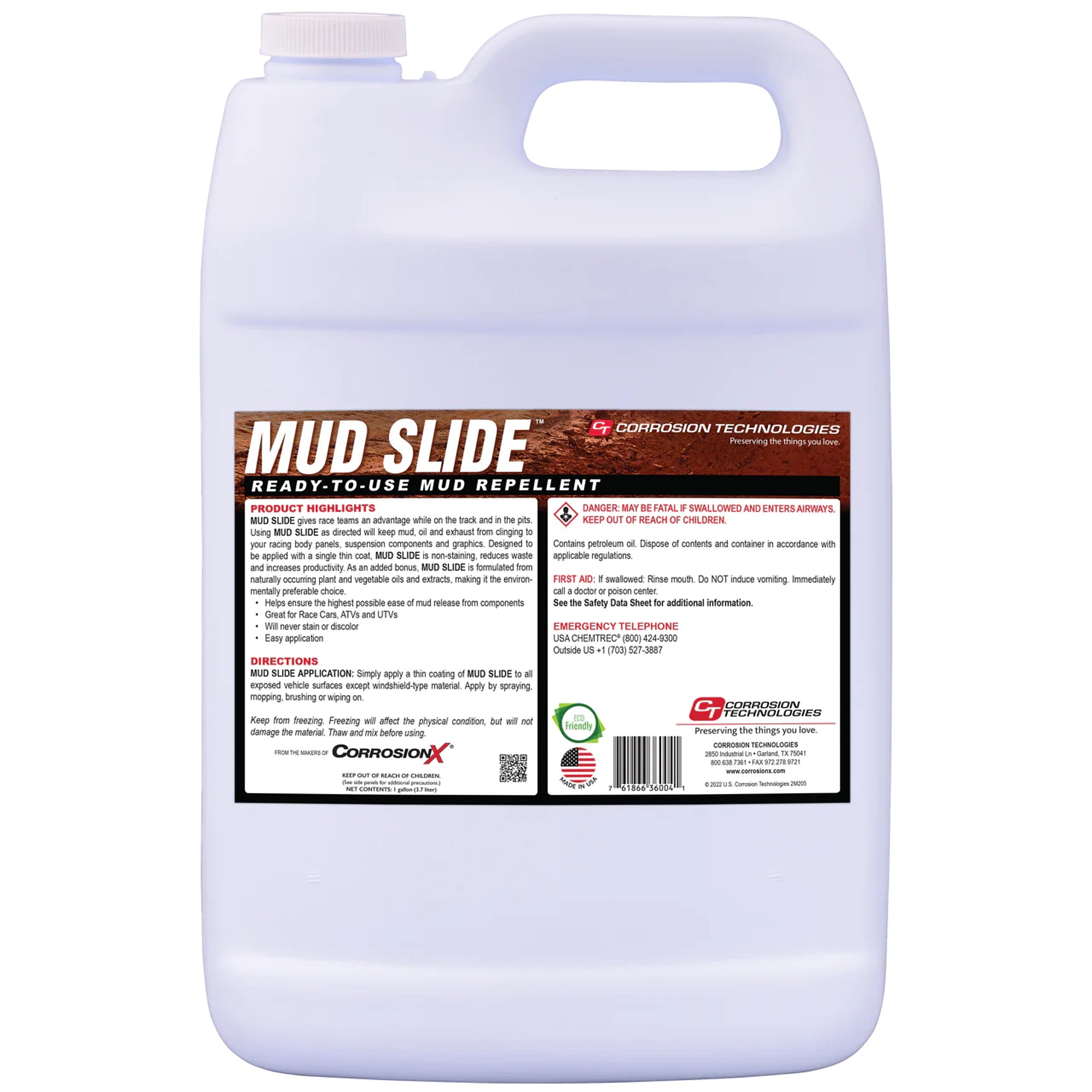 Corrosion Technologies 36004-X4 Mud Slide 1 Gallon Jug Case of 4 Corrosion Technologies 36004-X4