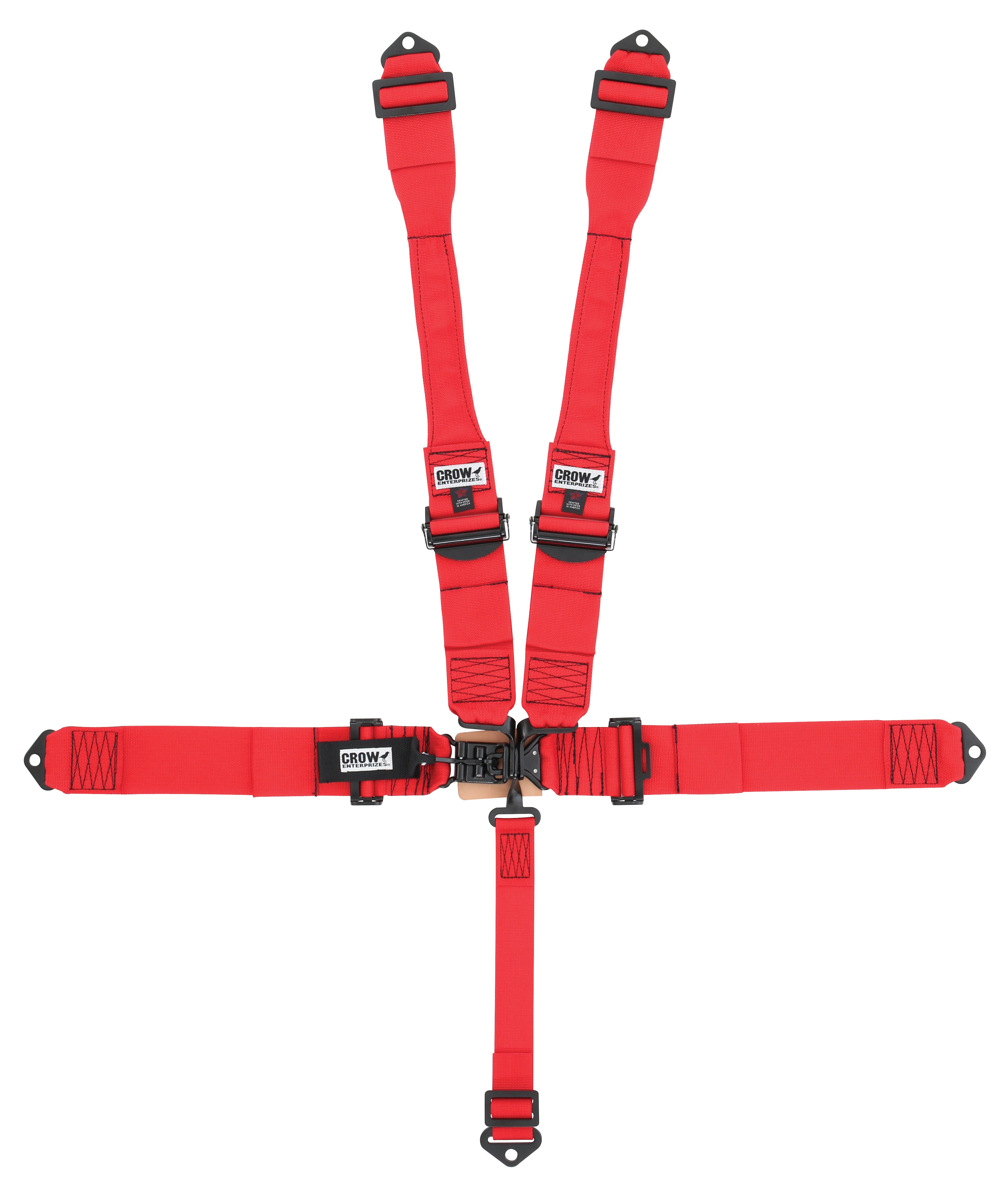 crow safety 11002PRB 5-Way L&L   52in Lap Bel t  harness W/Alum adjust crow safety 11002PRB