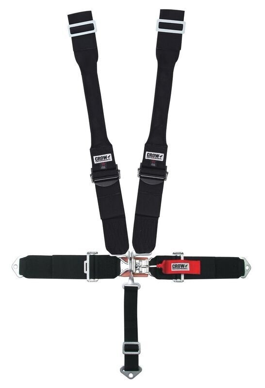 crow safety 11004PRB 5-Way L&L 52in Lap Belt DB Harness W/Alum adjus crow safety 11004PRB