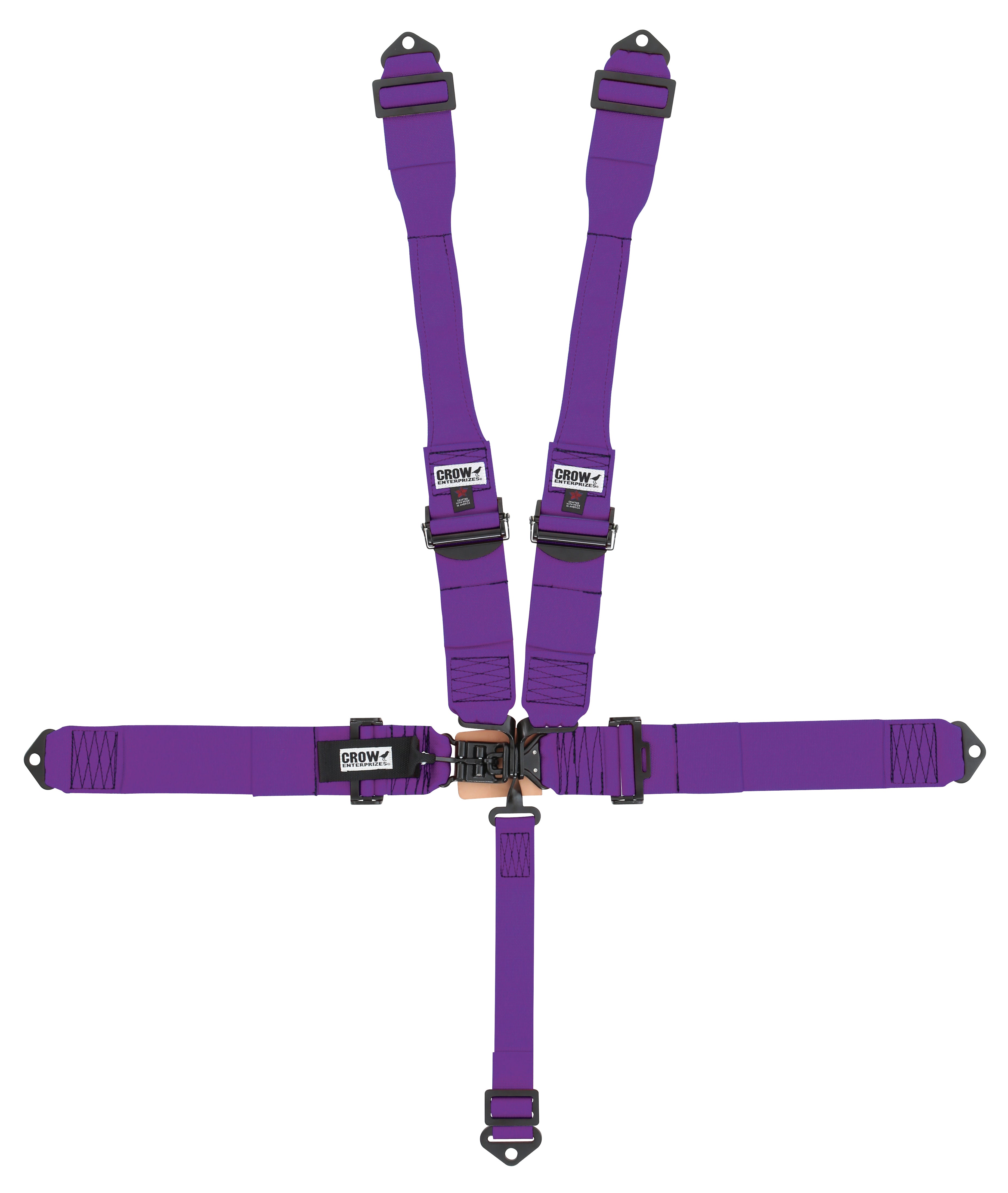 crow safety 11005PRB 5-Way L&L 52in Lap Belt- Indiv DB Harness B/I  Bl crow safety 11005PRB