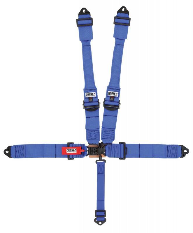 crow safety 11043PRB 5-Way L&L 52in Lap Belt DB Harness Alum adjuste crow safety 11043PRB