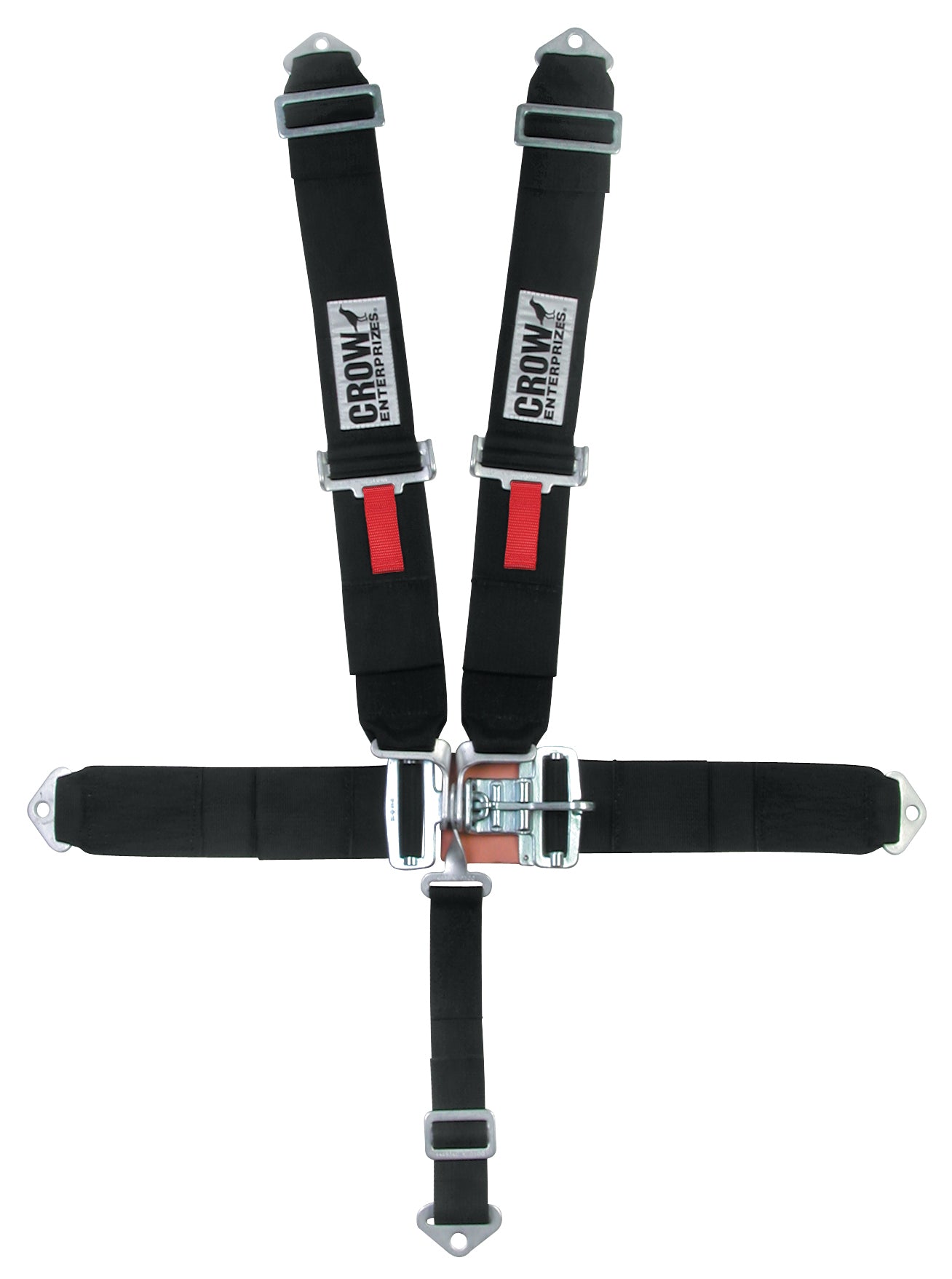 crow safety 11064-2 Harness 5 Point Latch and Link 16.1 QA Black crow safety 11064-2
