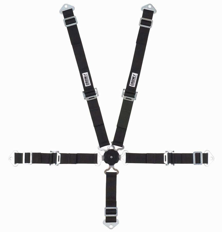 crow safety 11174A 5-Pt Harness 2in Cam Lock Blk Pull Up crow safety 11174A