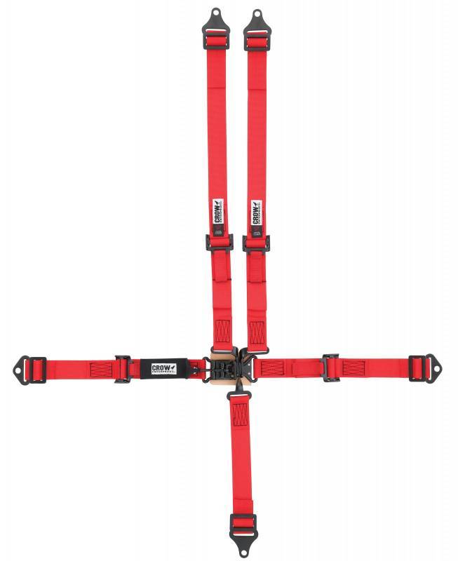 crow safety 11182AB 5-Way L&L 2in Lap Belt P ull-up adj  ALL B/I & W/ crow safety 11182AB
